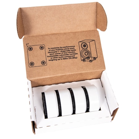 Auralex Acoustics ProPOD White, 4PK ProPOD™ White 4-PK